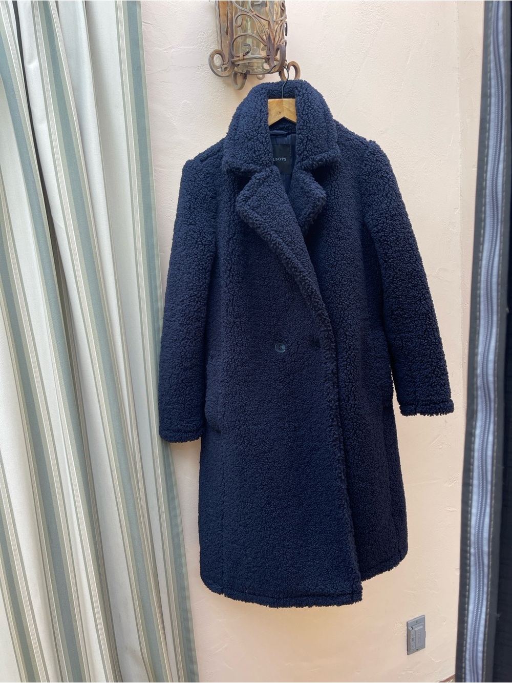 Talbots Navy Teddy Coat